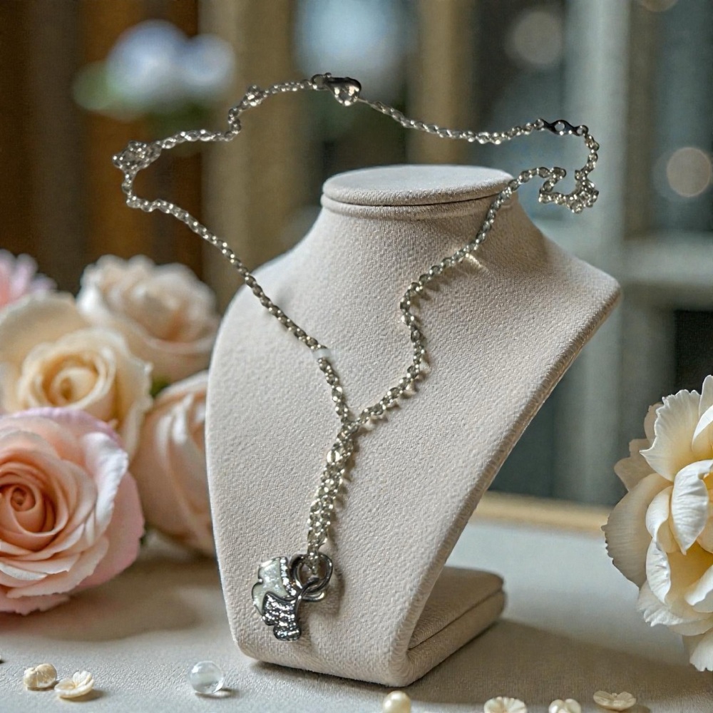 Elegant Silver 925 Necklace with Heart Pendant